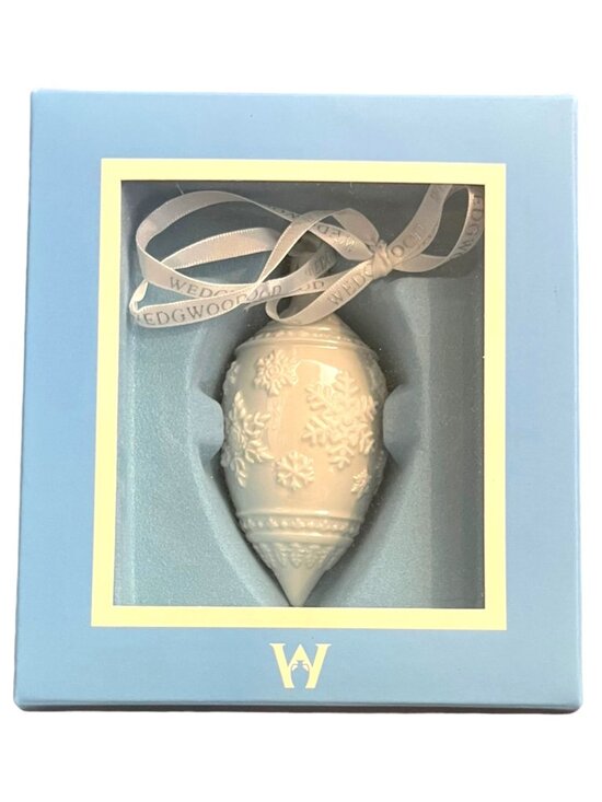 Wedgwood Other - Wedgwood Holiday Snowflake Ornament White Tear Drop In Box - NEW - Christmas